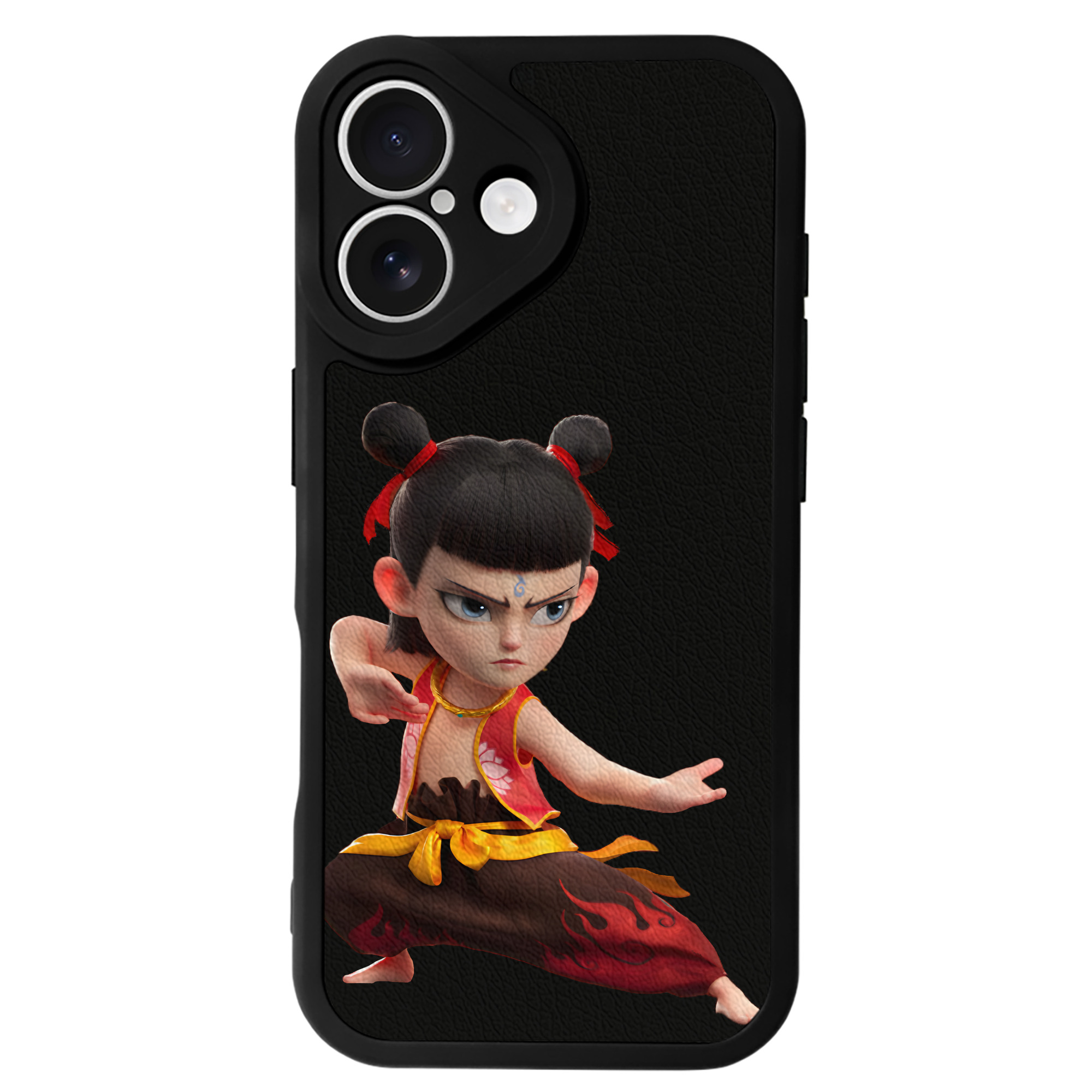 （画像用） Ne Zha 2 ナタ 魔童の大暴れ 【iPhone 16シリーズ対応】シリコンスマホケース（レザー調） 材質：シリコン